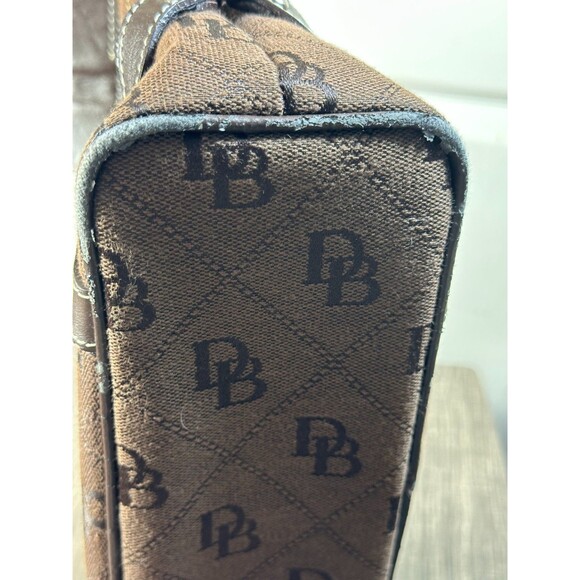 Dooney & Bourke Monogram Brown/Chocolate Small Hobo Shoulder Bag Authentic - Picture 5 of 16
